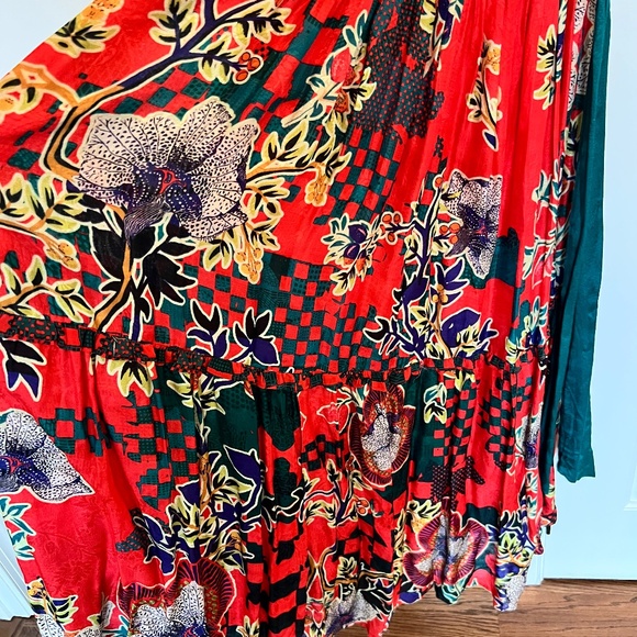 NWOT Anthropologie Bhanuni By Jyoti Pleated Midi dress Size M, **FLAW - Picture 12 of 15